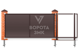Откатные ворота с электроприводом 2000×3000 Дорхан ЗМК-6896